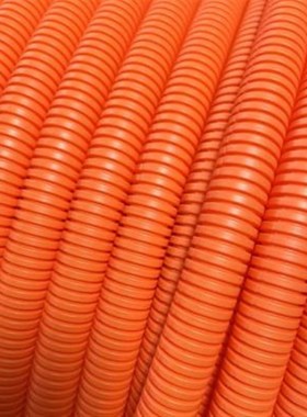 新款橙色PP阻燃塑料波q纹管穿线软管PA汽车线束电缆保护管蛇皮软