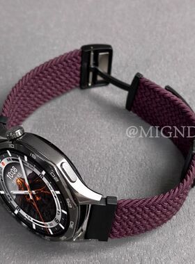 适用OPPOWatchX2手表4Pro表带x2mini新款编织尼龙watchs磁吸一加