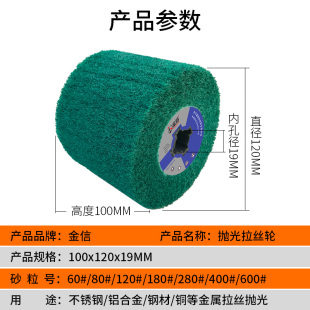 不锈钢拉丝轮百洁布抛光轮纤维轮C金属铝打磨专用镜面抛光拉丝机