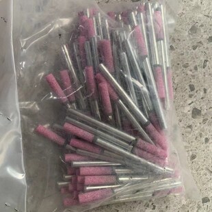 6mm红刚玉加长磨头配件火石仔砂轮金属K打磨抛光红刚玉陶瓷打磨头