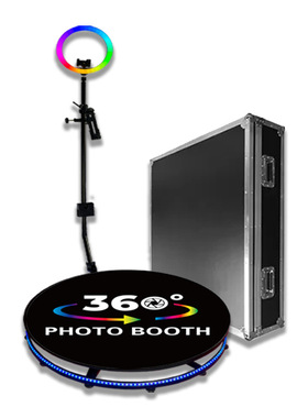 跨境360度照相亭环绕拍摄台婚礼租赁360 photo booth旋转舞台