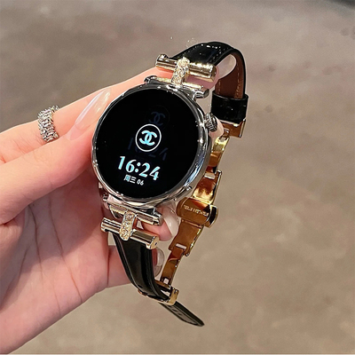 适用华为gt6皮质凯旋门拼金属秋