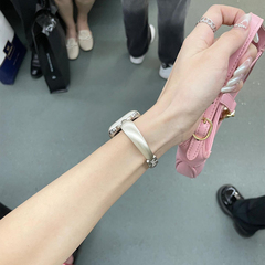 适用苹果s10手表表带iwatch9手镯款不锈钢applewatch8透气防水7智能6时尚女款se替换腕带创意新款夏季华强北