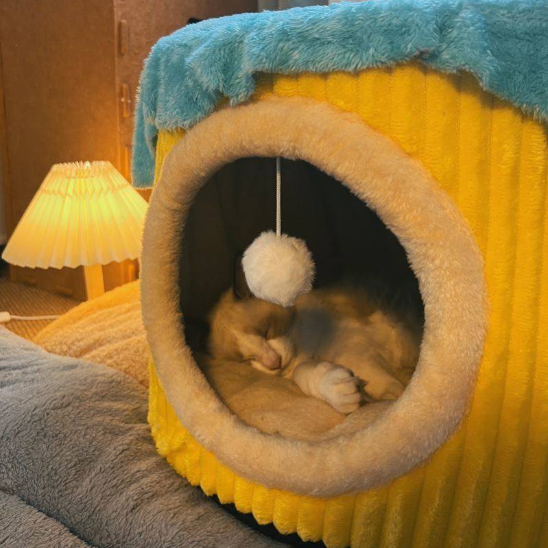 猫窝四季通用睡觉窝安全感窝冬加厚冬日冬季保暖防寒圆形封闭沙发,宠物/宠物食品及用品,窝,淘宝优惠券,粉丝福利购,淘宝优惠卷