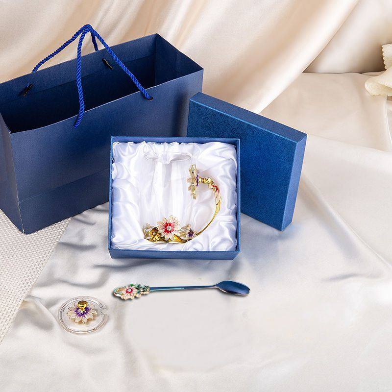 家用珐琅彩高档水杯珐琅彩玻璃茶杯玻璃杯带盖花茶杯子上档次,餐饮具,啤酒杯,淘宝优惠券,粉丝福利购,淘宝优惠卷