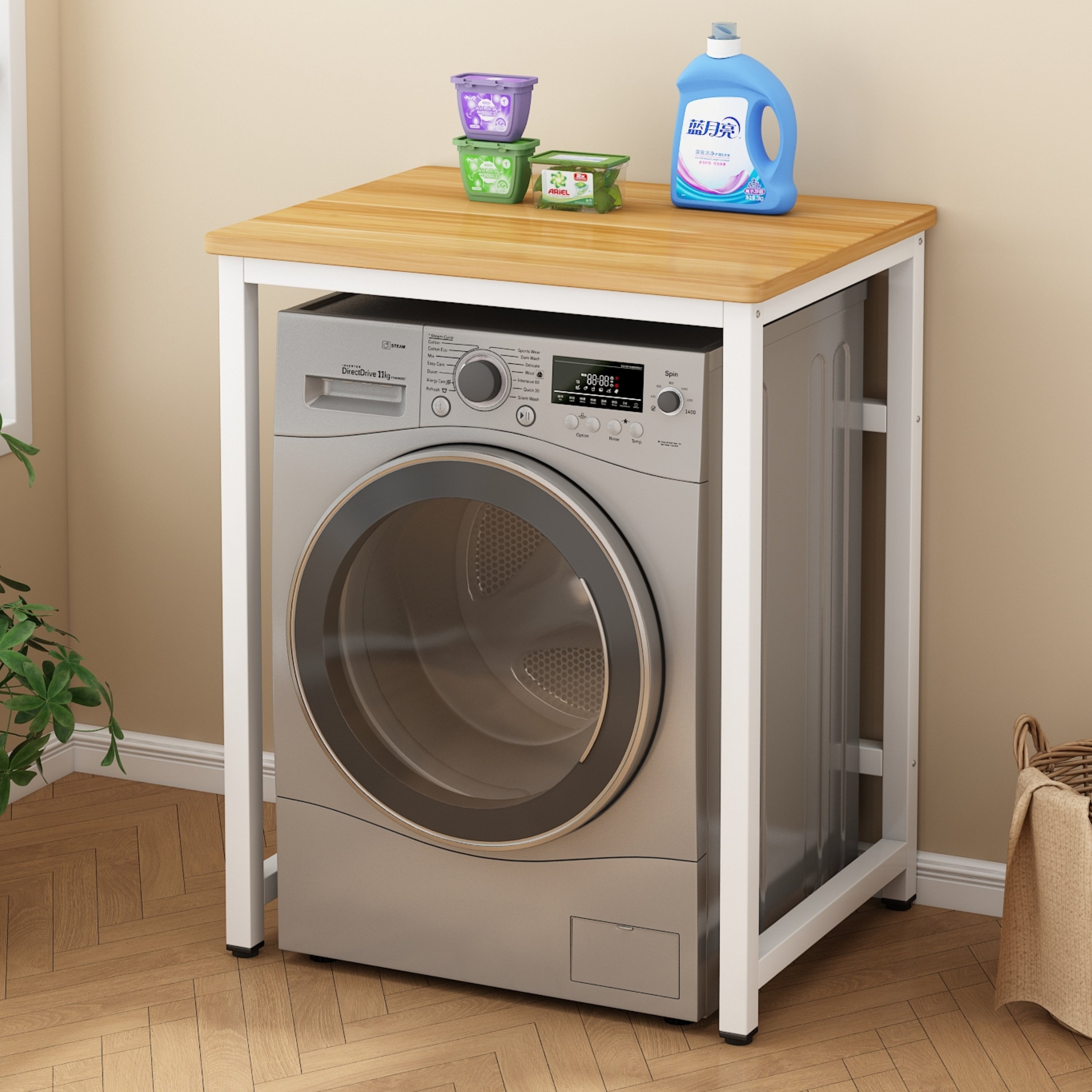 洗衣机置物柜一体靠墙滚筒上方置物架收纳柜落地阳台收纳储物架子