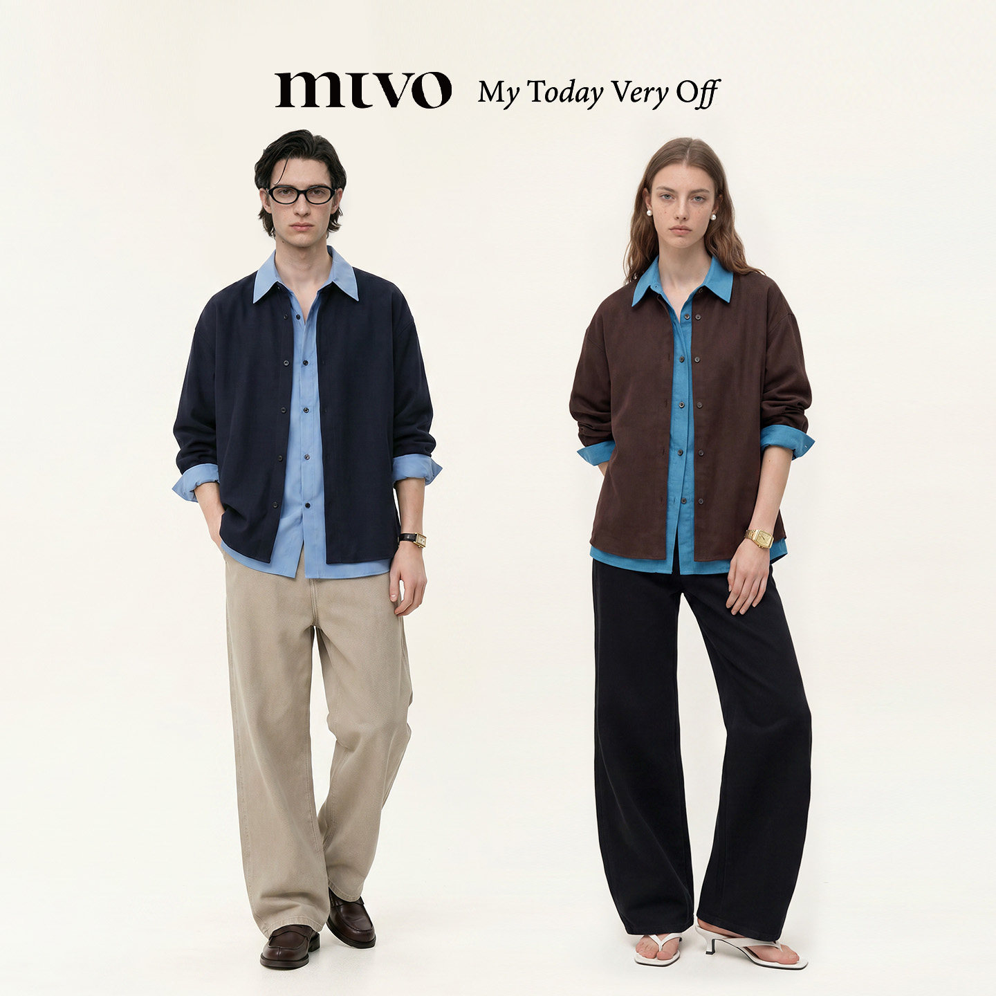 【MTVO】撞色假两件衬衫图片