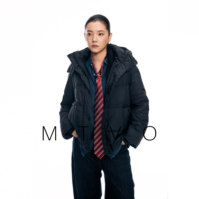 mtvo95白鸭绒轻薄连帽羽绒服情侣