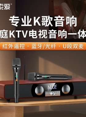 索爱SA-205回音壁音箱家庭影院ktv全套话筒家用客厅电视唱K歌音响