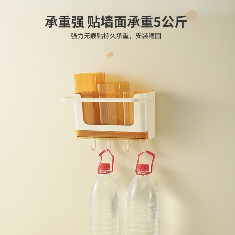 厨房筷筒架筷笼i篓置物架筷子勺子叉子收纳盒壁挂式筷子一体架