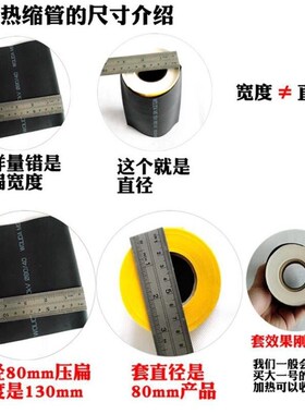 热缩管绝缘套管 黑色 直径0n.6/1/2/3/4/5/6/7/8/10/15/20/25-50M