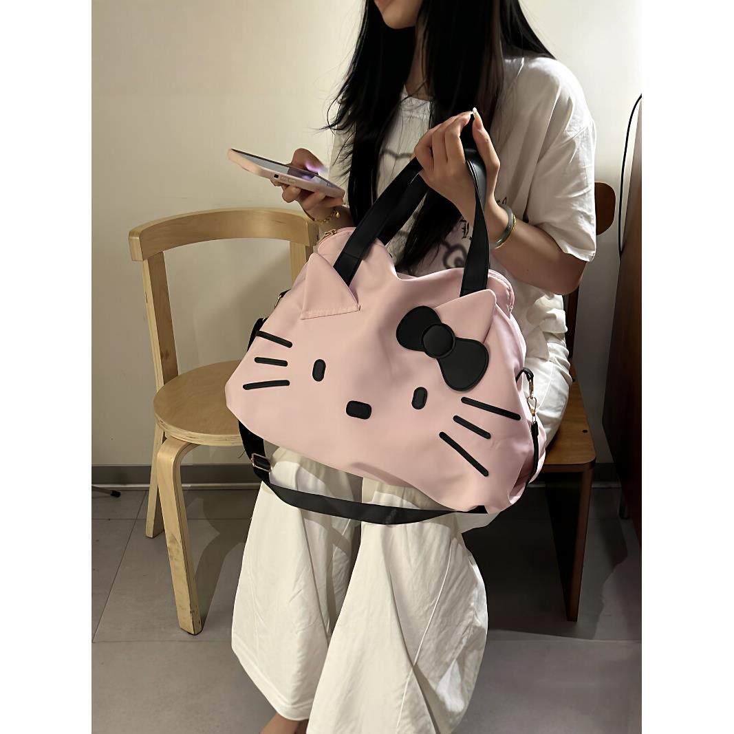 HelloKitty旅行包外出便携式大容量行李手提收纳包通勤休闲单肩包