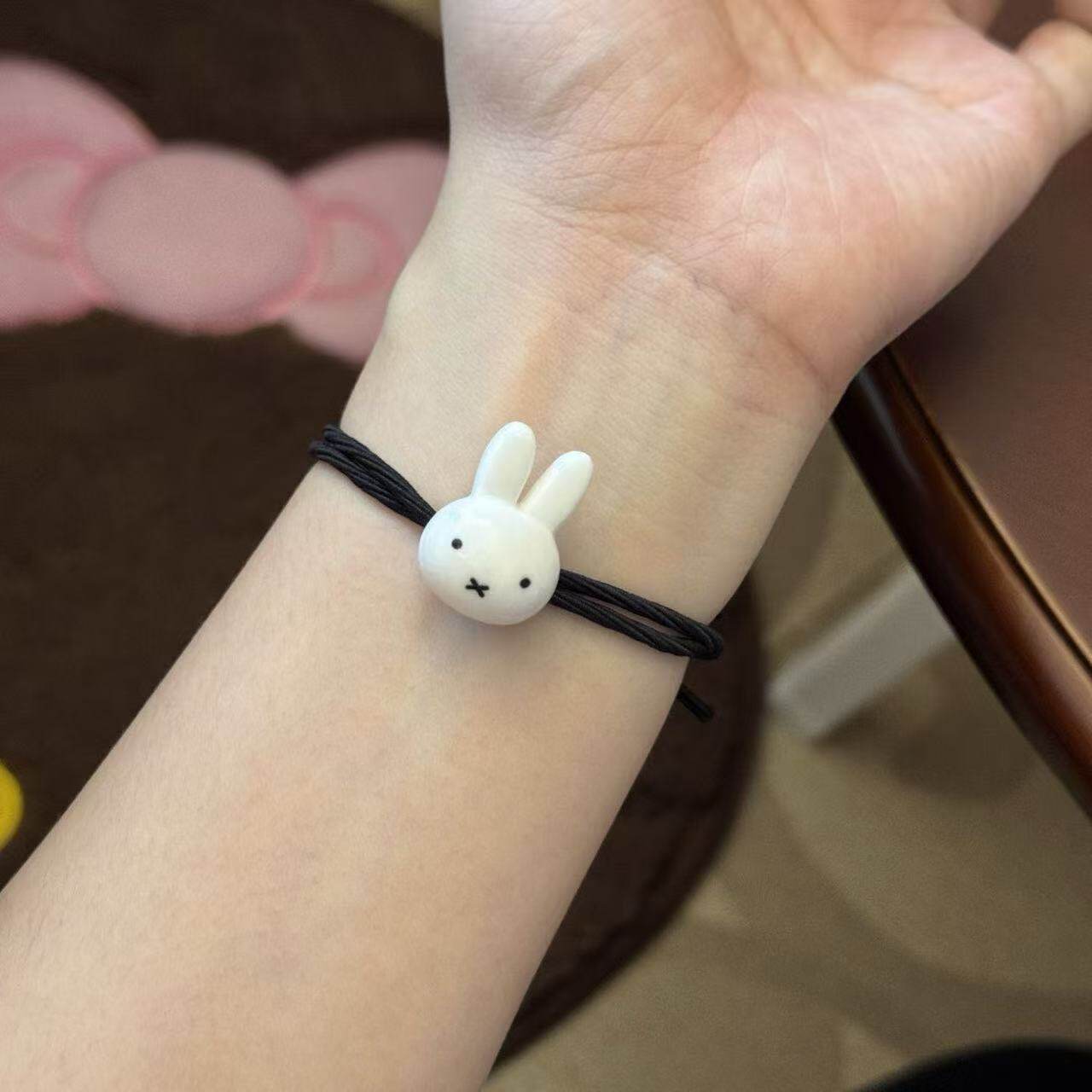 可爱米菲兔发绳卡通情侣闺蜜皮筋甜美森系少女发圈超萌ins风发饰