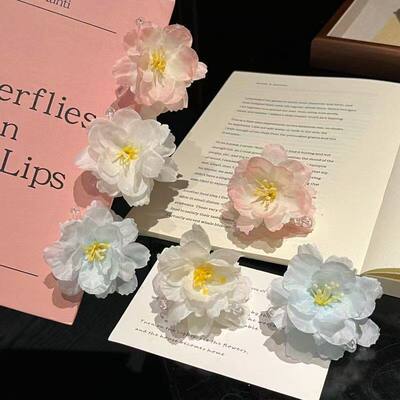 春日超仙甜美氛围感樱花抓夹森系纯欲风侧边夹发卡发饰百搭刘海夹