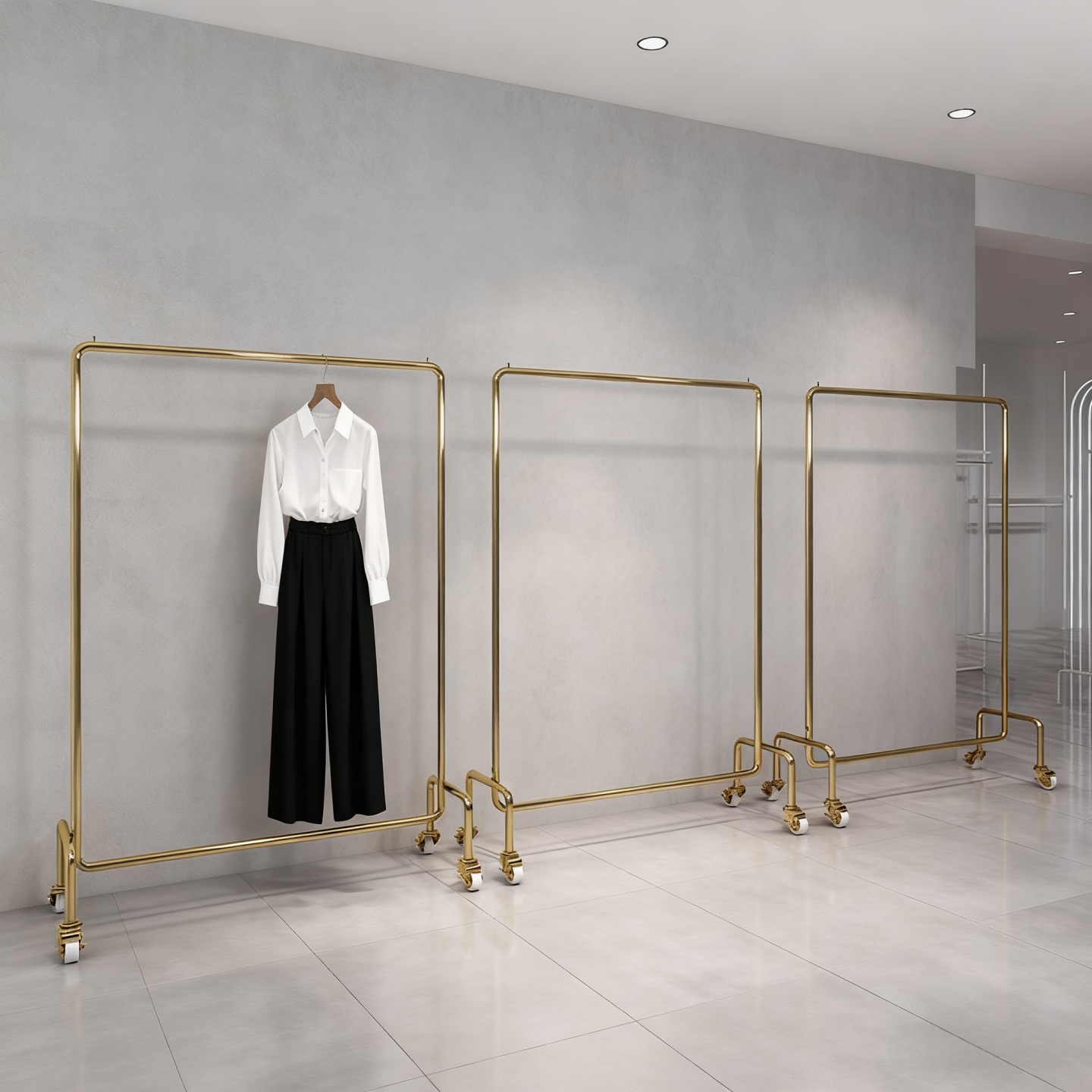 不锈钢中岛架移动陈列架