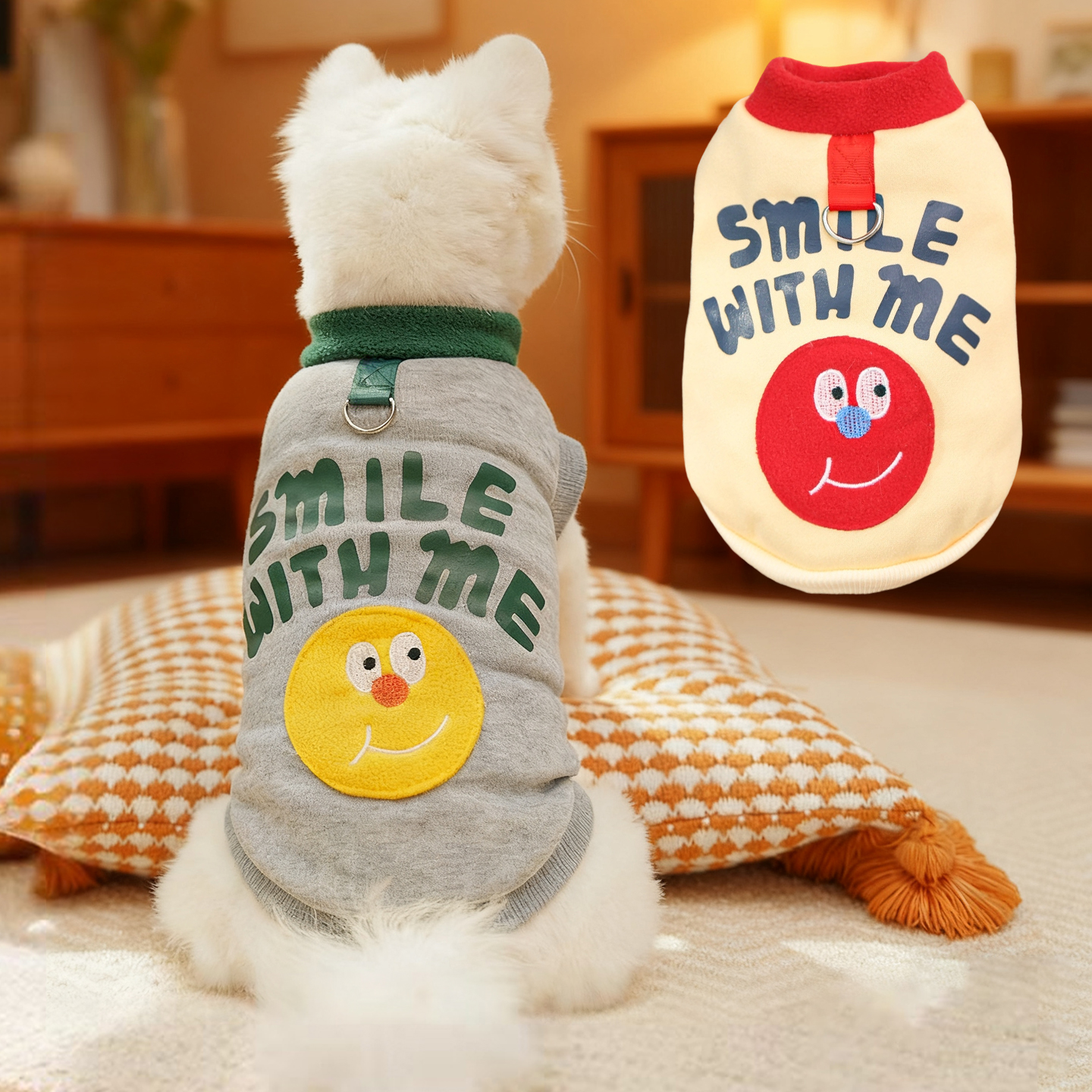 猫咪狗狗卡通笑脸卫衣