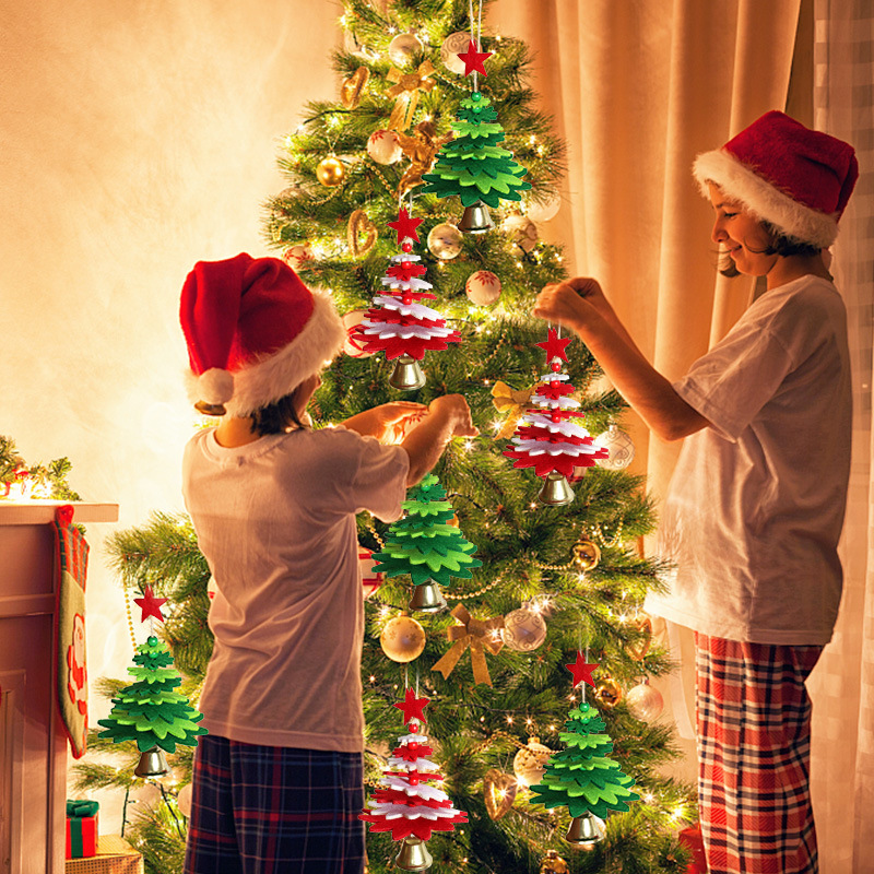 圣诞树装饰品挂件毛毡立体