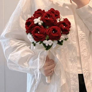 扭扭棒玫瑰手捧花diy材料包手工自制简易手捧领证婚礼礼物送朋友