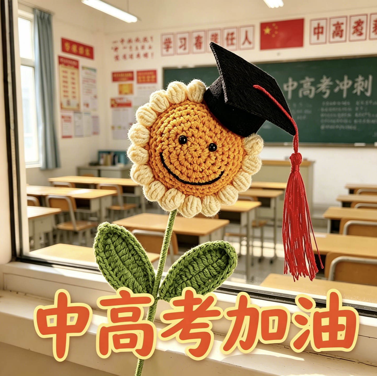 中高考毕业季向日葵花束加油礼物