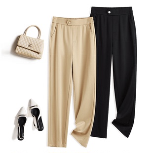 百搭职场女裤 万宜维多 高定高垂修身 轻奢小脚裤 B318 高腰春秋时尚