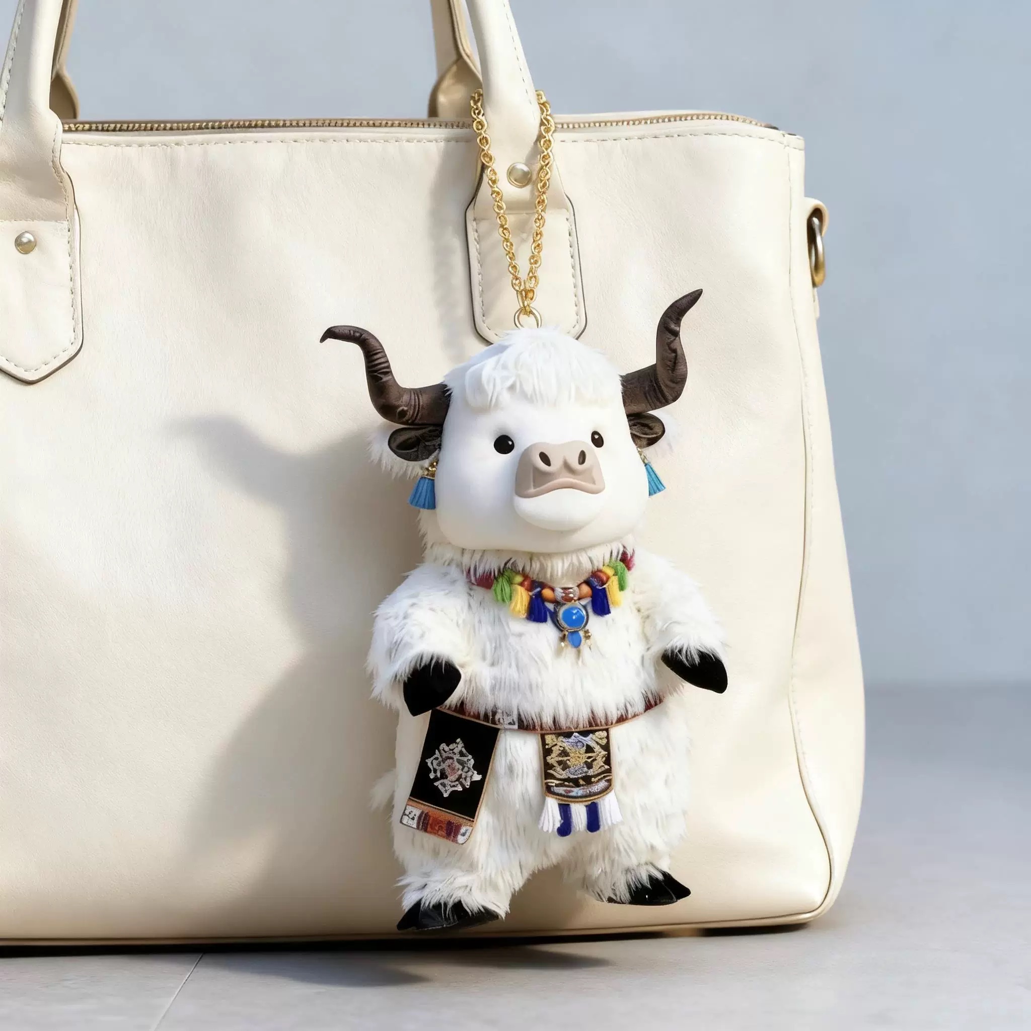 超萌情满拉萨胖牦牛毛绒玩偶挂件