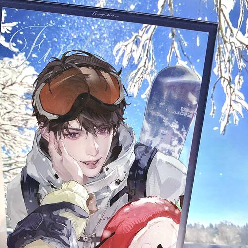 小红书同款恋与深空周边同人夏以昼初雪的记忆亚克力透卡摆件收藏