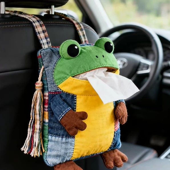 牛仔拼布青蛙纸巾盒小红书同款家居装饰车载装饰纸巾盒送朋友礼物,模玩/动漫/周边/娃圈三坑/桌游,动漫水杯/居家/百货,淘宝优惠券,粉丝福利购,淘宝优惠卷