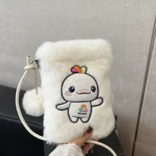 全运会赛事大湾鸡毛绒手机包挂件