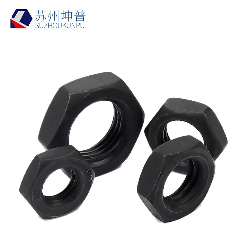 8.8级细牙d薄螺母细牙反牙扁六角螺丝帽幼M6M8M10M12M14M16M20-M5