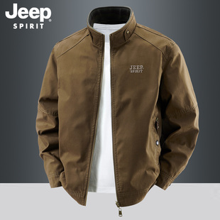 多口袋工装 纯棉双面穿夹克2025春秋新款 外套 SPIRIT吉普男士 JEEP