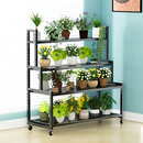 花架客厅落地式 室内家用阳台置物架多层镀锌铁艺花架绿萝植物摆放