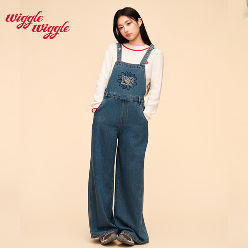 wigglewiggle26休闲牛仔背带裤