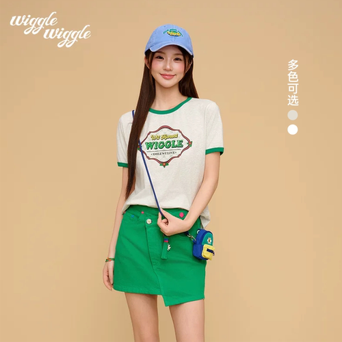 wigglewiggle夏季新款撞色T恤