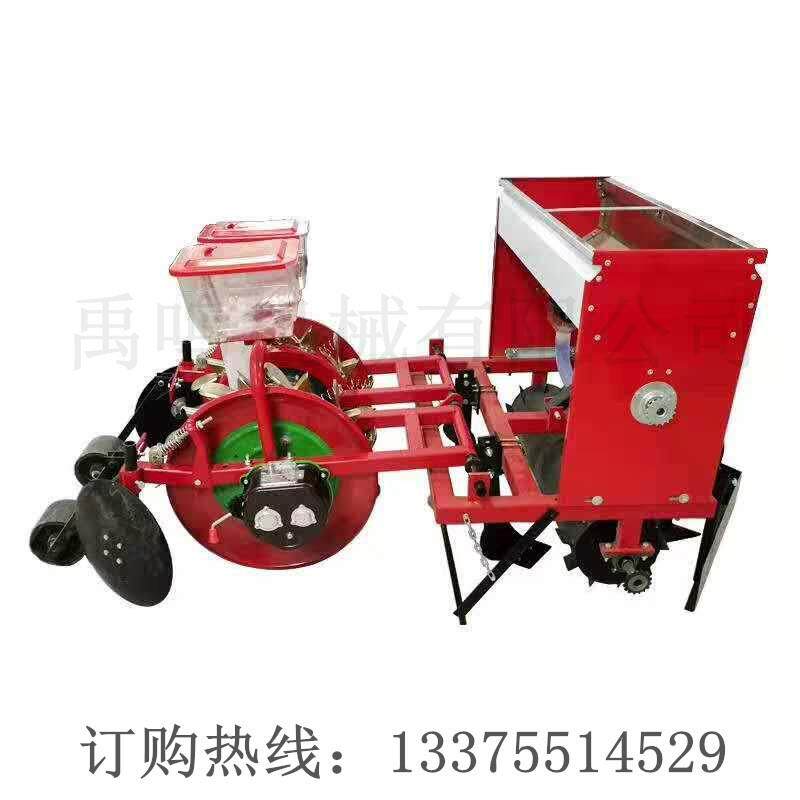 四轮带的种玉米起垄施肥可打孔的机器大豆播种机玉米大豆覆膜机