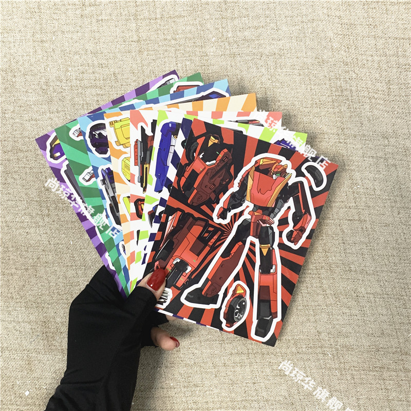 炫卡骑士炫卡桌游游戏玩具换装拼图贴纸儿童笔记本手账本男生礼物手工创意贴画本
