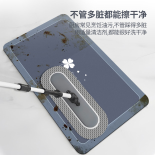 矽藻泥厨房地垫j防水防滑耐脏家用地毯可擦速乾防油免洗门口脚垫