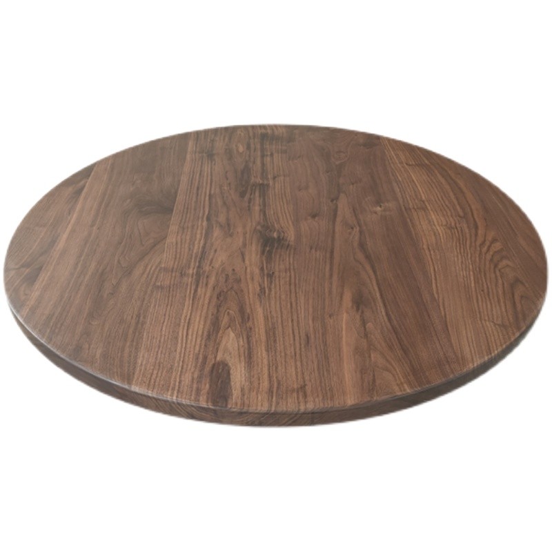 原木板材黑胡桃木料木方定制圆y桌面实木圆形台面圆餐桌茶盘小茶