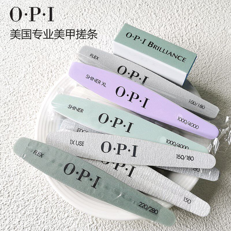 OPI专业美甲搓条双面砂条打磨指甲修甲工具指甲锉海绵抛光条磨砂
