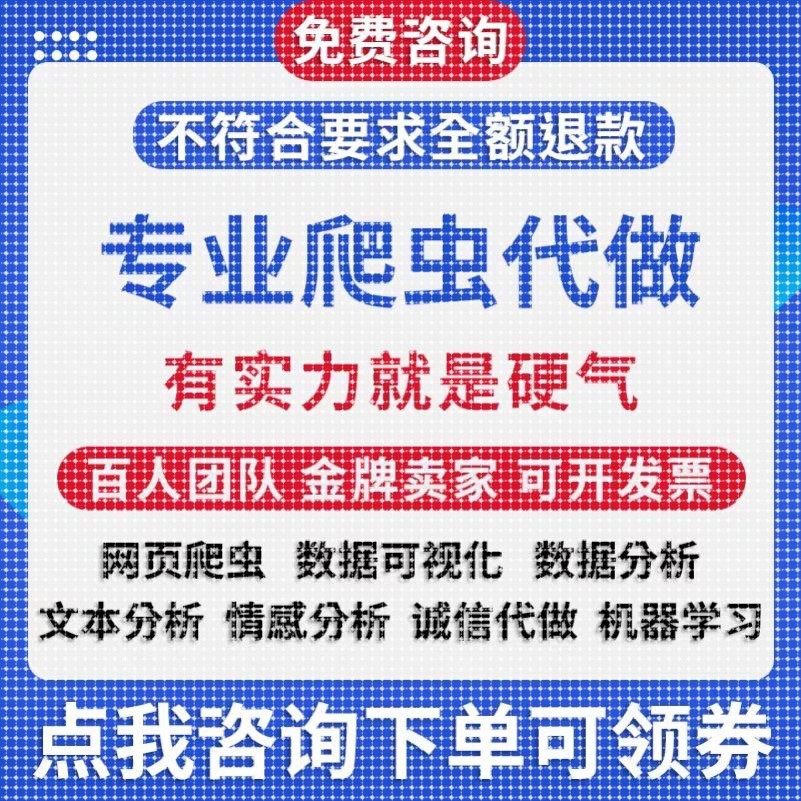 Python代编程程序开发设计数据采集文本分析数据可视化深度学习