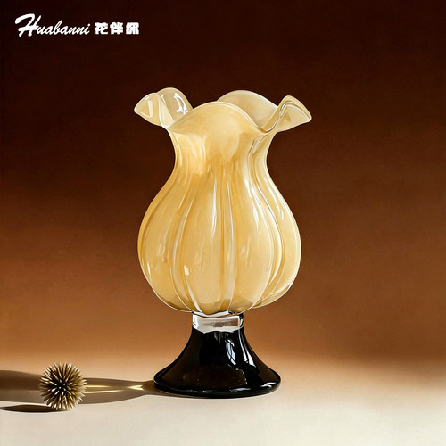 法式多巴胺琉璃玻璃花瓶摆件