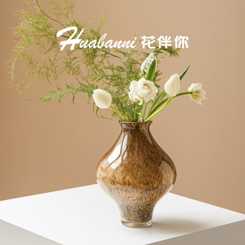 宋风复古金棕琉璃花瓶