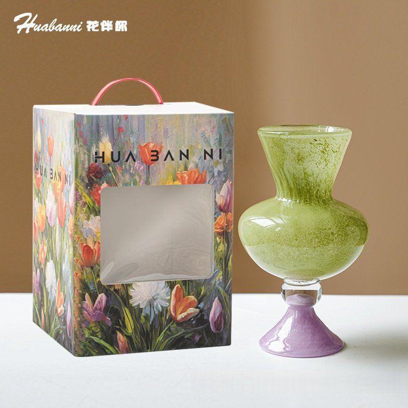 送女友芬顿风琉璃高脚花瓶图片