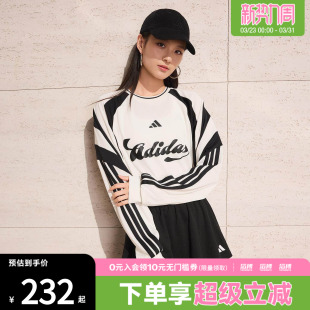 「滔搏运动」adidas阿迪达斯女子足球风个性 休闲宽松T恤KC4007