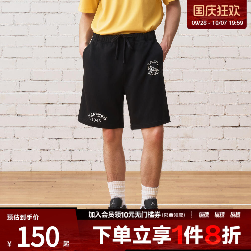NBA男女款勇士球队短裤NBAAP2603SS070101BK