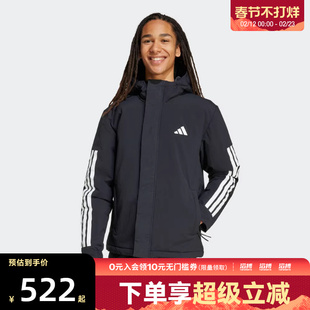 adidas阿迪达斯男子3S HOODED INS J滔搏运动休闲棉服外套JY8303
