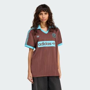adidas阿迪达斯三叶草女子FOOTBALLTEE运动休闲短袖 T恤JY3542