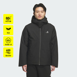 adidas阿迪达斯男子户外运动训练保暖连帽羽绒服外套KQ5505