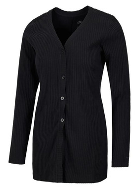 NIKE耐克女子CHLL KNT RIB CARDI运动休闲夹克外套HJ1244-010