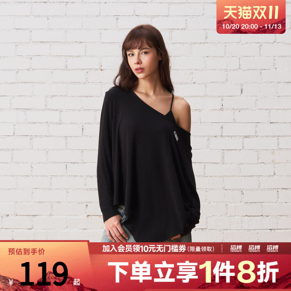 NBA女款联盟落肩长袖恤NBAAP2603LS050101BK