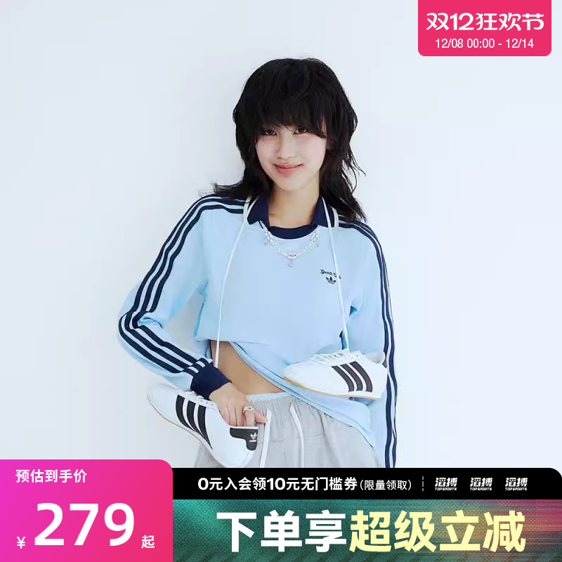 adidas阿迪达斯三叶草女子CC LS TEE W运动休闲长袖T恤JM8011